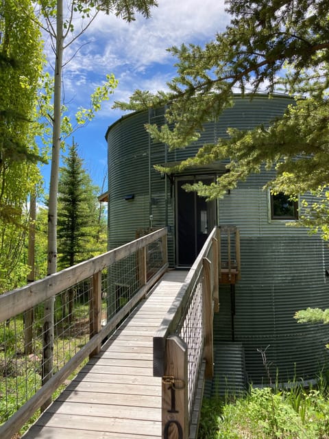 View of front door from street
