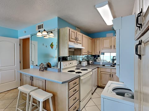 Condo, Multiple Beds, Balcony, Ocean View (Summit Beach Resort #1231) | Private kitchen | Fridge, microwave, oven, stovetop