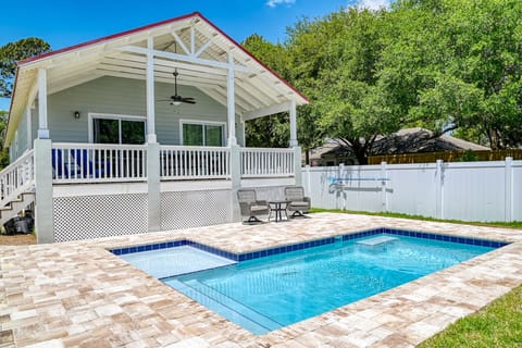 Relax by the heated pool!