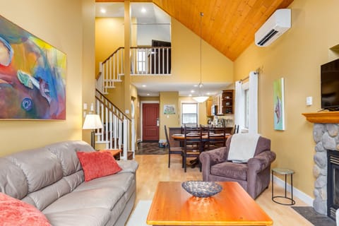 The loft is semi-private with a curtain now installed for a bit more privacy