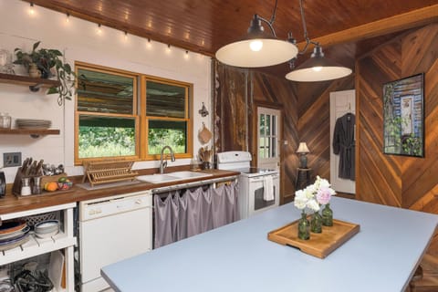 refrigerator / freezer, oven / stove, microwave, toaster oven, & dish washer