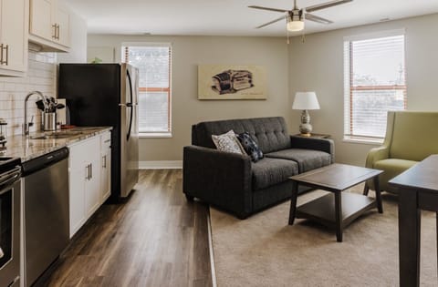 City Apartment | Living area | 50-inch Smart TV with digital channels, TV, streaming services