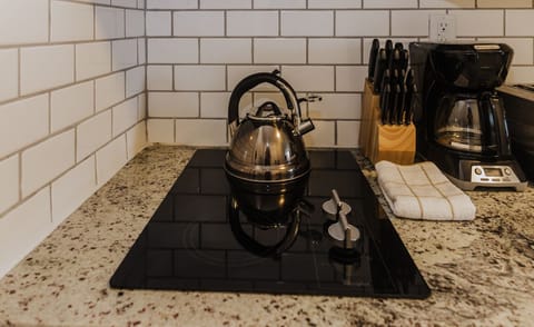 Deluxe Apartment | Private kitchen | Full-size fridge, microwave, stovetop, dishwasher