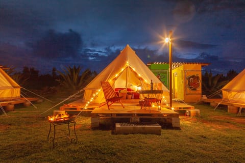 Deluxe Tent | Individually decorated, laptop workspace, bed sheets