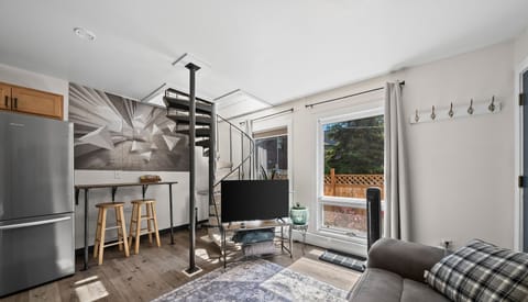 Living room with smart tv
