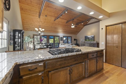 Gas stove with griddle