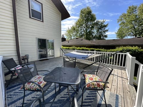 Enjoy lunch or dinner out on the deck!