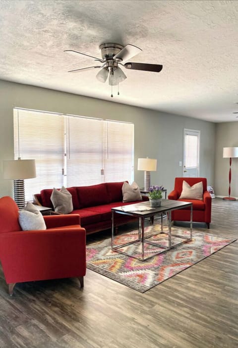 Tastefully updated large living room.