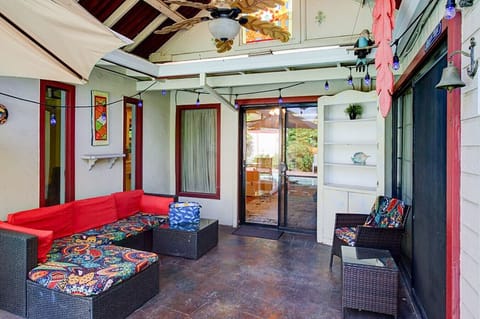 Outdoor private pool in backyard