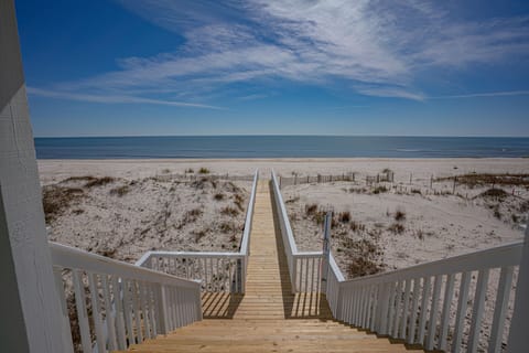 Private beach boardwalk w/ shower and foot rinse