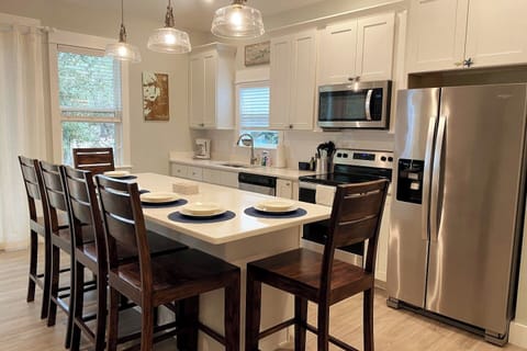 Bright expansive kitchen/dining space