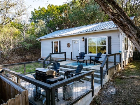 Fire pit and comfy seating for relaxing nights outdoors.