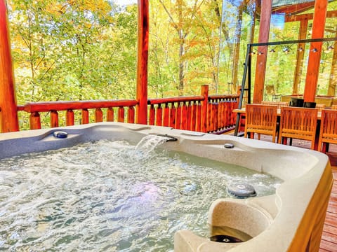 Hot tub views in the fall!