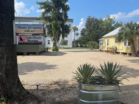 Gravel lot has 2 additional guest parking spaces.