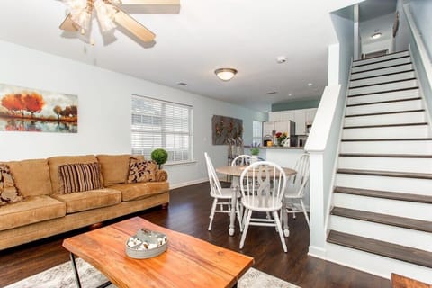 Second floor is just steps away from the downstairs.