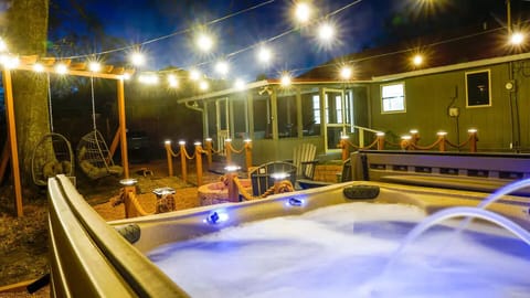 Featured in the backyard is a jaccuzi for your enjoyment! 