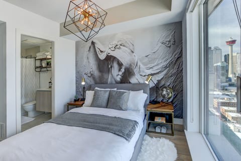 Master bedroom, 3d art wall