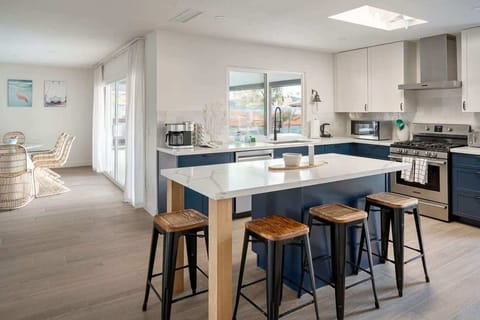 Sit up kitchen island lends to more seating and watching the chef in the kitchen!