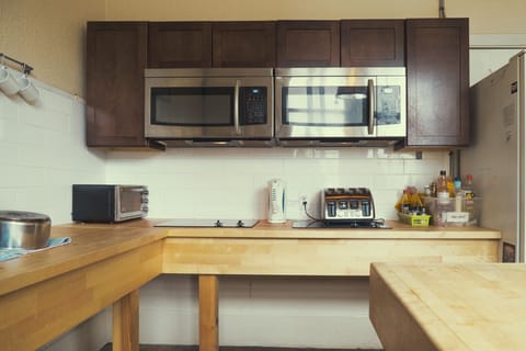 Shared fridge, microwave