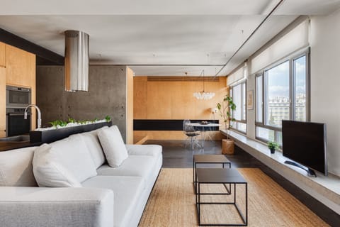 City Apartment, 1 Queen Bed with Sofa bed, City View | Living area | 50-inch Smart TV with digital channels, TV, Netflix