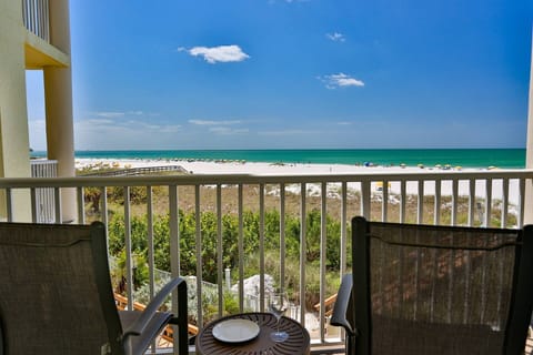 Direct Beachfront Balcony with Large Seating Area and Stunning Views of the Gulf of Mexico