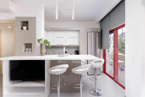 Luxury Apartment, 2 Bedrooms | Private kitchen | Full-size fridge, oven, stovetop, dishwasher