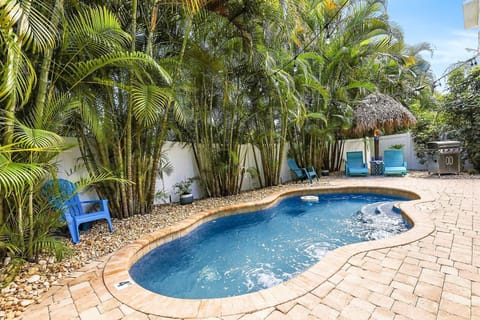 Amazing saltwater pool with spa jets