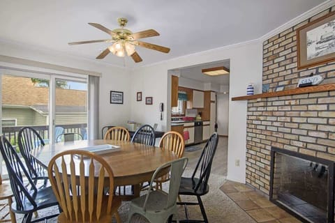 Dining area with easy access to the deck and the kitchen