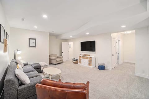 Elevate Movie Nights in Lake Affect`s Lower Level Family Room
