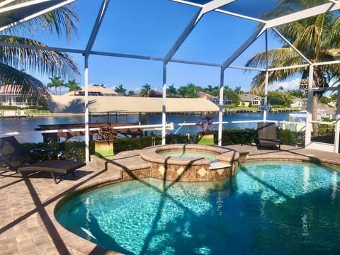 Hop in the heated pool or relax in the spa