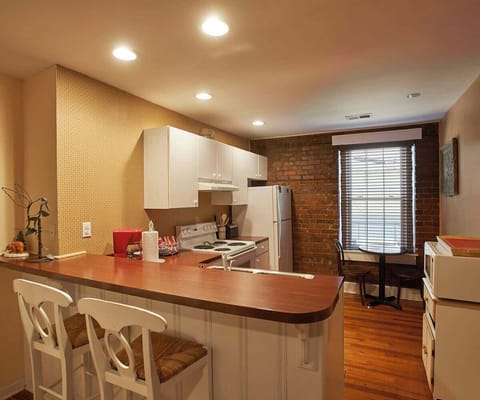 Cute kitchen with bar seating