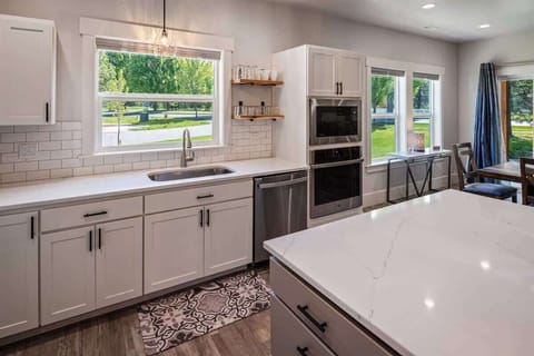 Bright, modern kitchen with 2nd wall oven 