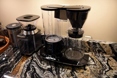 Need coffee? Use your burr grinder with our fresh whole beans from Commonplace Roasters in this classy Cusinart drip machine machine, French press, or mocha pot. We offer all of the coffee making options!
