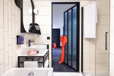 Room, 1 Double Bed with Sofa bed, Terrace (Tribe Max) | Bathroom | Designer toiletries, hair dryer, towels, soap