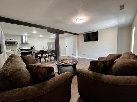 Living room - open concept style to kitchen