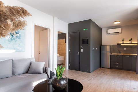 Superior Apartment | Private kitchenette | Fridge, stovetop, electric kettle, toaster