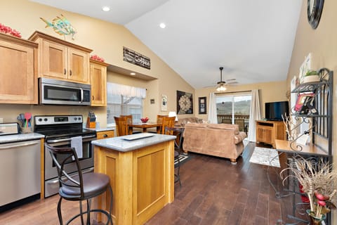 Kitchen and main living areas