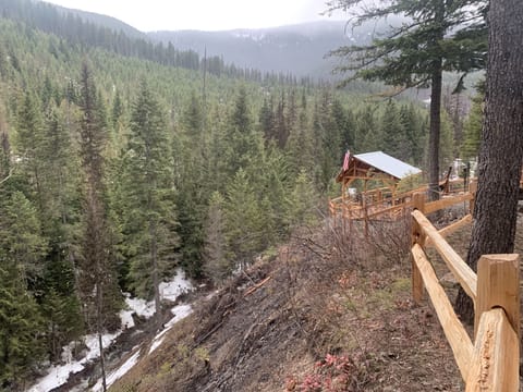 Gazebo over Steven’s creek water falls