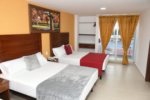 Standard Double Room, Multiple Beds | Desk, WiFi (free), bed sheets