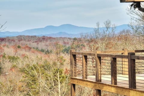 The beautiful mountain views from the cabin