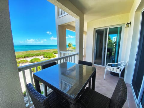 Dining table on your private balcony. 