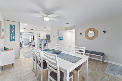 Large dining table with seating for the whole group - perfect for shared meals and memories