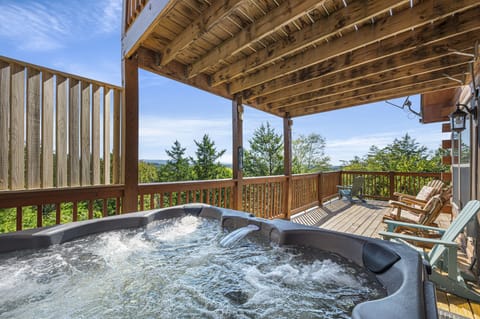 Relax on the spacious deck after exploring the Great Smoky Mountains.  