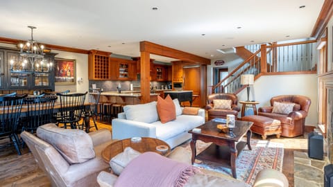 Main Floor - Living Room With Wood Burning Fire Place