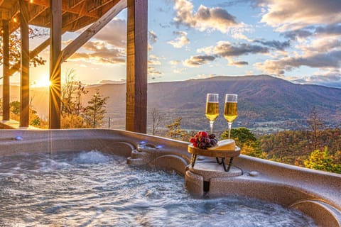 Relax in the hot tub and take in the incredible views!