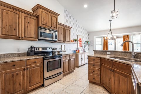 Our kitchen comes fully equipped with all of the necessities to make any meal