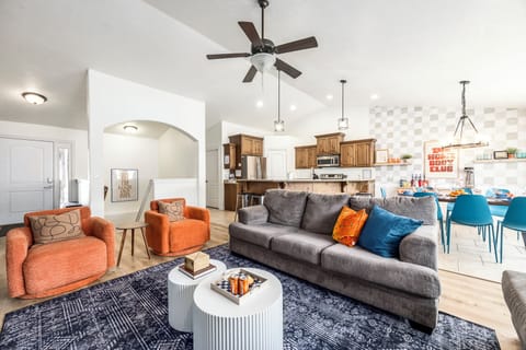 Living room #1- 65 INCH TV with plenty of seating and space