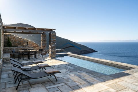 The terrace, pool and amazing sea view