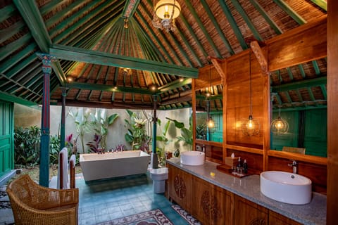 One Bedroom Honeymoon Private Pool Villa | Bathroom | Hair dryer, bathrobes, slippers, bidet