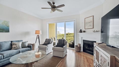 Open, spacious living area connects from kitchen to terrace 